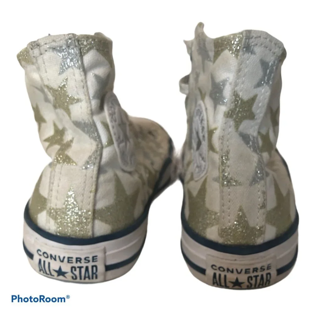 CONVERSE Kids Glitter Stars High Tops 13 - Picture 5 of 7